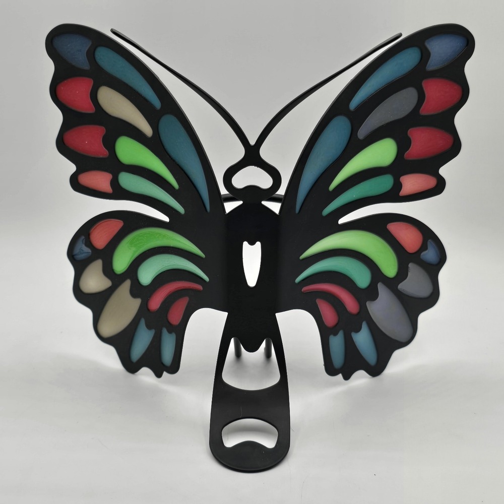 PartyLite Butterfly Candle Holder P7243 Retired‎ Stained Glass Look